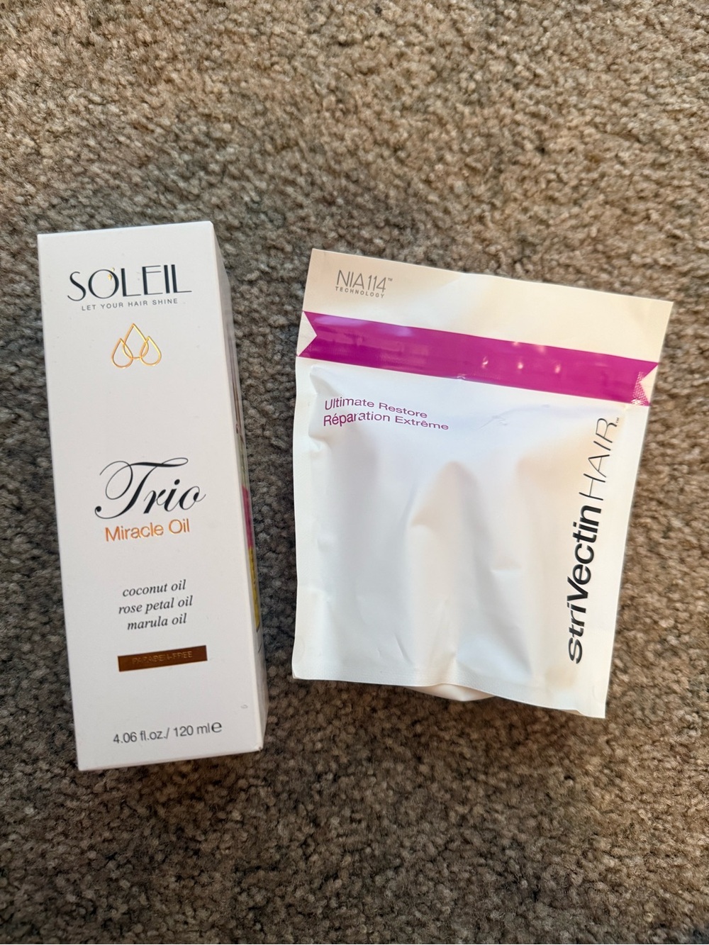 New Soleil Trio Miracle Oil And Strivectin Hair
